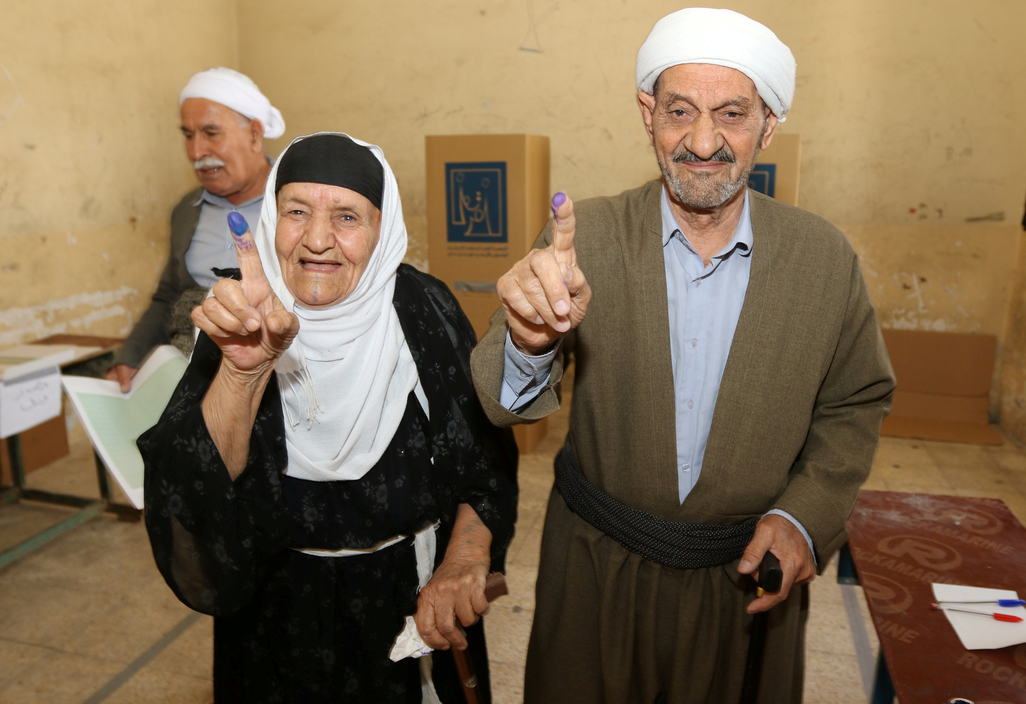 عراقيون أدلوا بأصواتهم في الانتخابات النيابية الأخيرة، 12 مايو 2018. أكو رشيد/ رويترز 