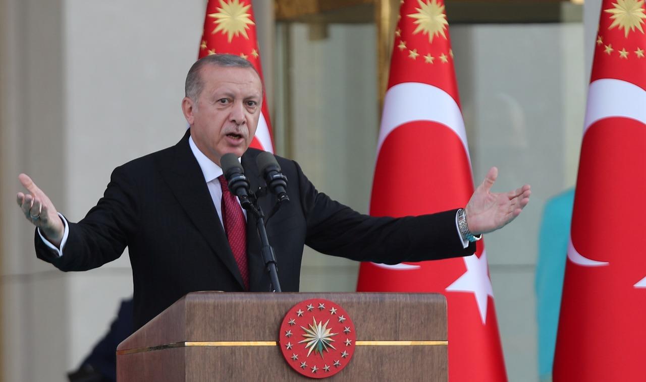 الرئيس التركي رجب طيب اردوغان في خطاب تنصيبه. رويترز