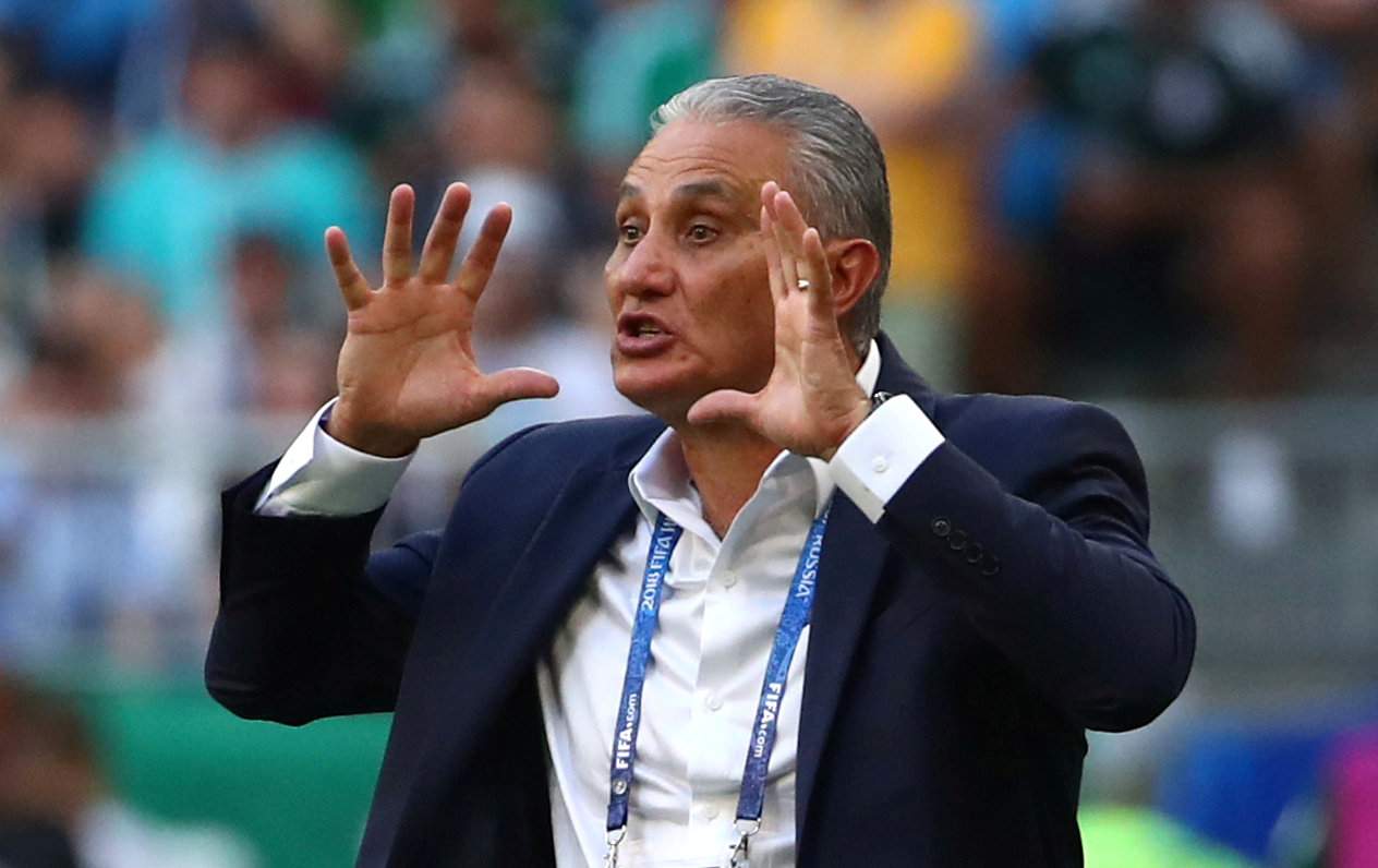 مدرب المنتخب البرازيلي تيتي. رويترز