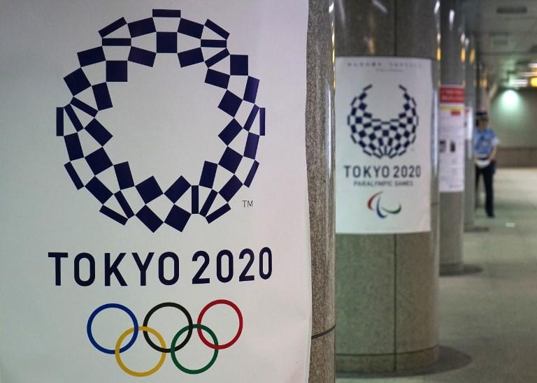 شعارات أولمبياد 2020 في العاصمة اليابانية طوكيو. أ ف ب 