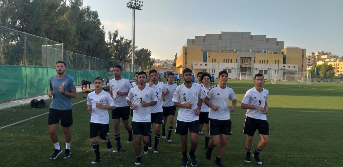 منتخب الناشئين لكرة القدم خلال تدريباته في بطولة غرب آسيا. الاتحاد الأردني لكرة القدم
