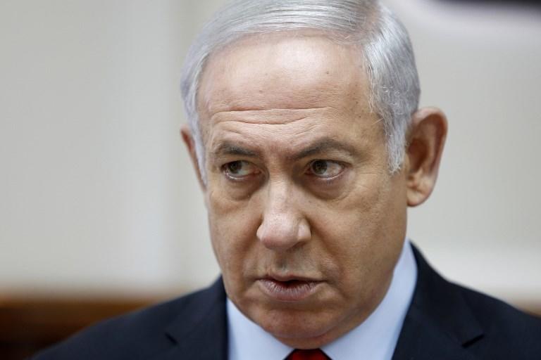 صورة أرشيفية لرئيس الوزراء الإسرائيلي بنيامين نتنياهو في 23 يوليو 2018. جالي تيبون/ أ ف ب