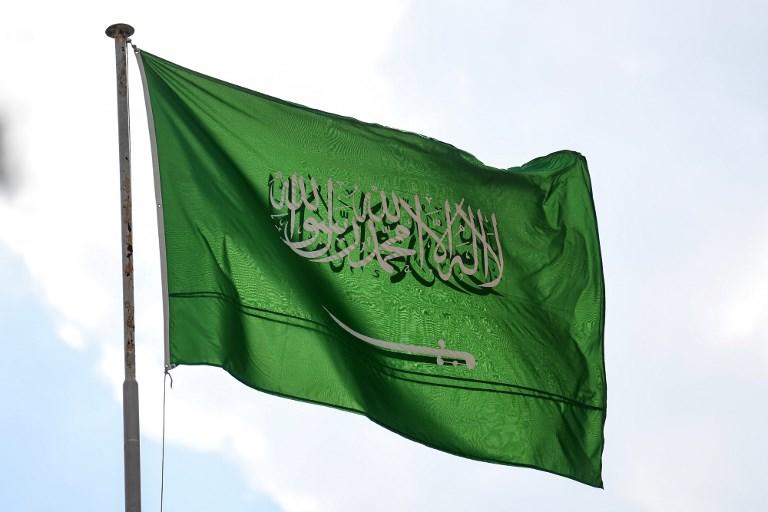 علم المملكة العربية السعودية. أ ف ب 