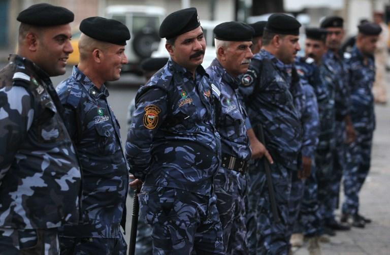 صورة أرشيفية للشرطة العراقية خلال مظاهرات شعبية ضد الفساد في البلاد 14 سبتمبر 2018. أ ف ب 