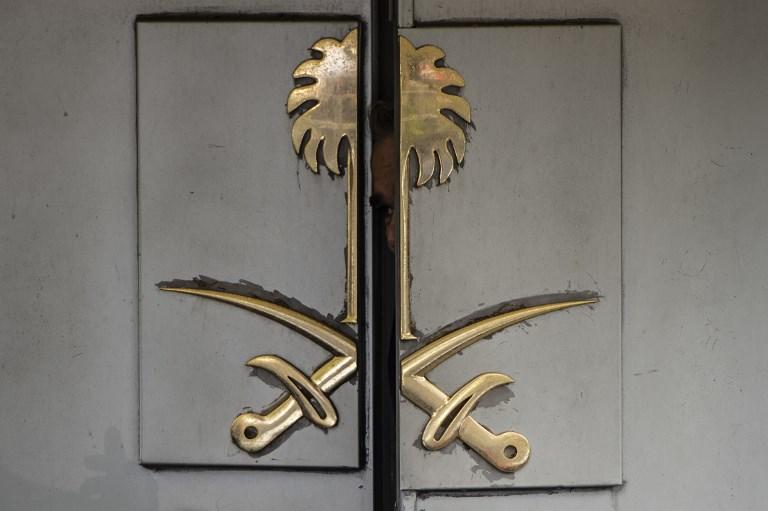 بوابة القنصلية السعودية في اسطنبول، 12 أكتوبر 2018. ياسين أكجول/ أ ف ب
