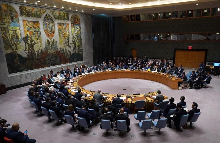إحدى جلسات مجلس الأمن الدولي، 27 سبتمبر 2018. دون إيمرت/ أ ف ب
