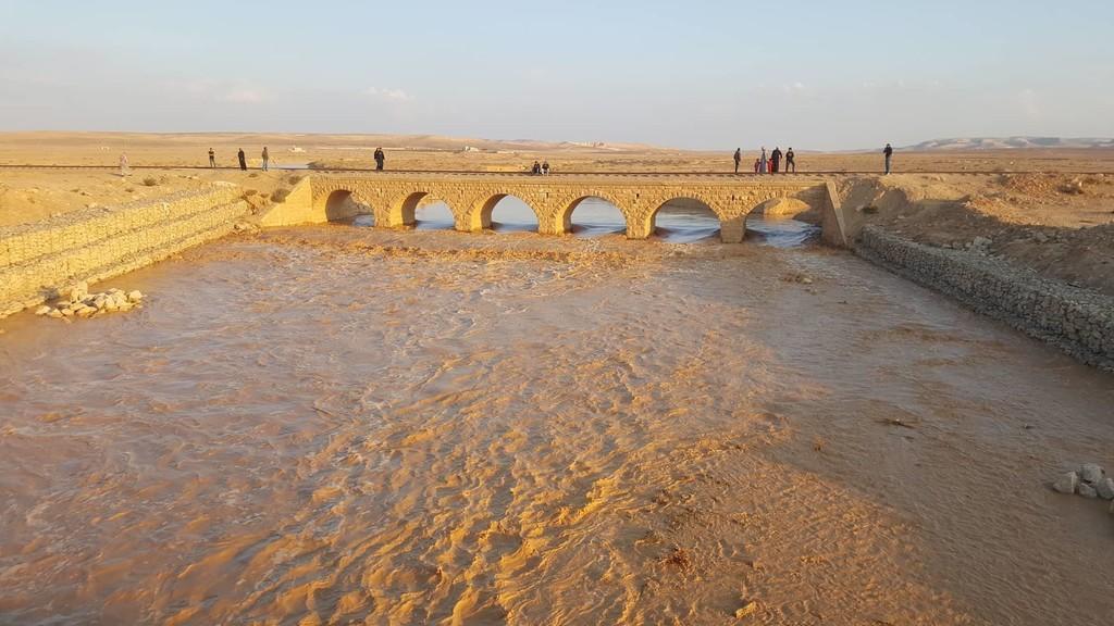 سيول تحت جسر القطرانة جنوبي الأردن. أحمد خريسات/المملكة