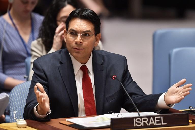 سفير دولة الاحتلال الإسرائيلي لدى الأمم المتحدة داني دانون. 15 مايو 2018. أ ف ب