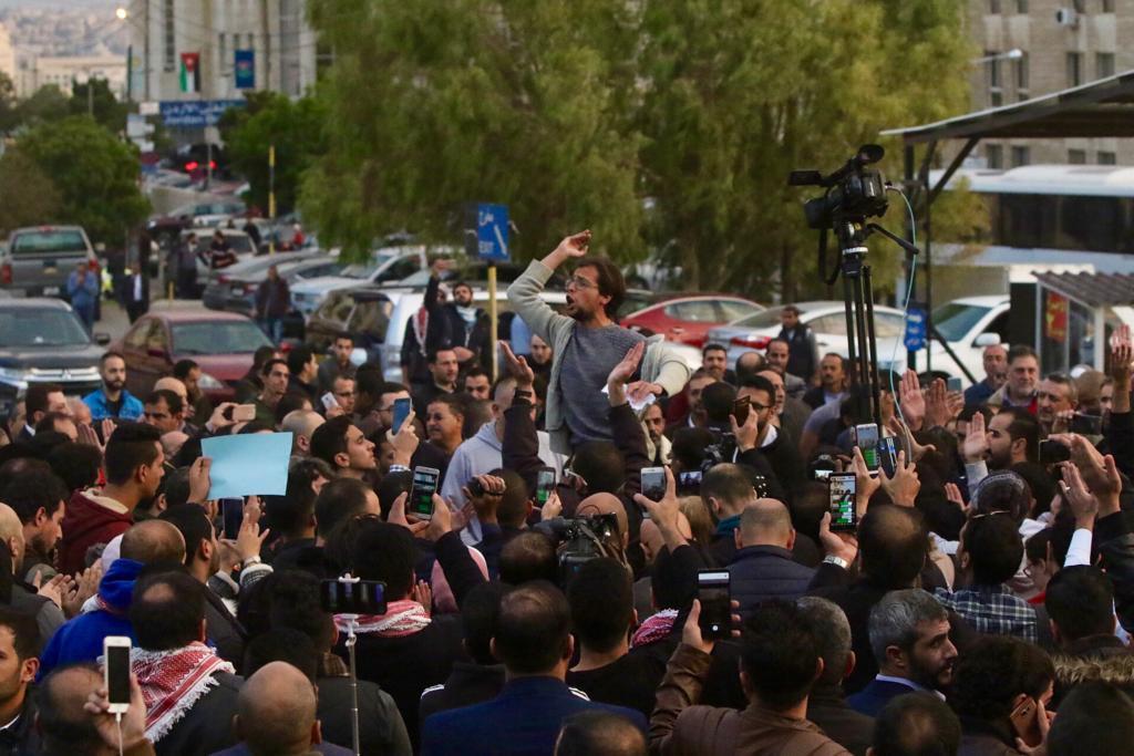 جانب من الاعتصام في منطقة الشميساني، 30 نوفمبر 2018. صلاح ملكاوي/ المملكة 