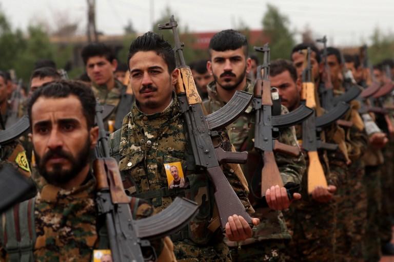 صورة أرشيفية لمقاتلين من قوات سوريا الديمقراطية 31 ديسمبر 2018. أ ف ب 