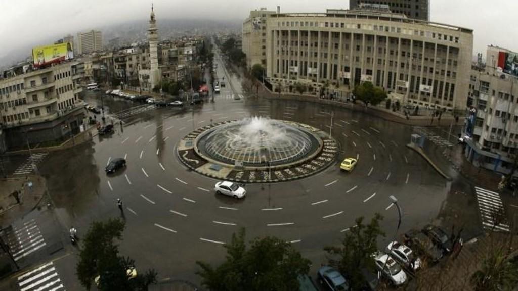صورة أرشيفية لساحة السبع بحرات وسط مدينة دمشق. أ ف ب