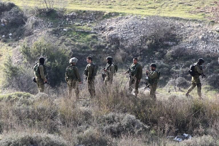  قوات إسرائيلية في الضفة الغربية. 5 فبراير 2016. حازم بدر / اف ب