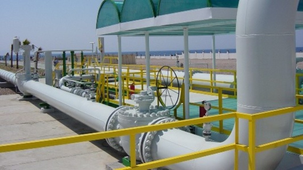صورة أرشيفية لخط الغاز المصري الذي يزود الأردن بالغاز الطبيعي. (وزارة البترول المصرية)