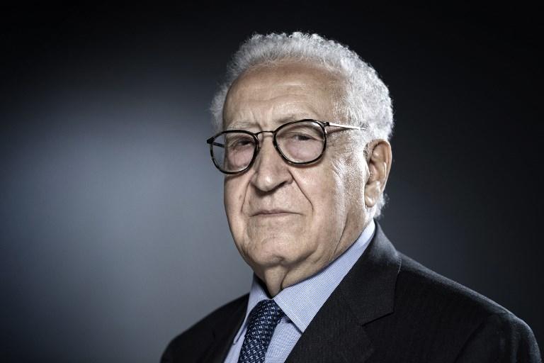 صورة أرشيفية للأخضر الإبراهيمي الدبلوماسي الجزائري. أ ف ب 