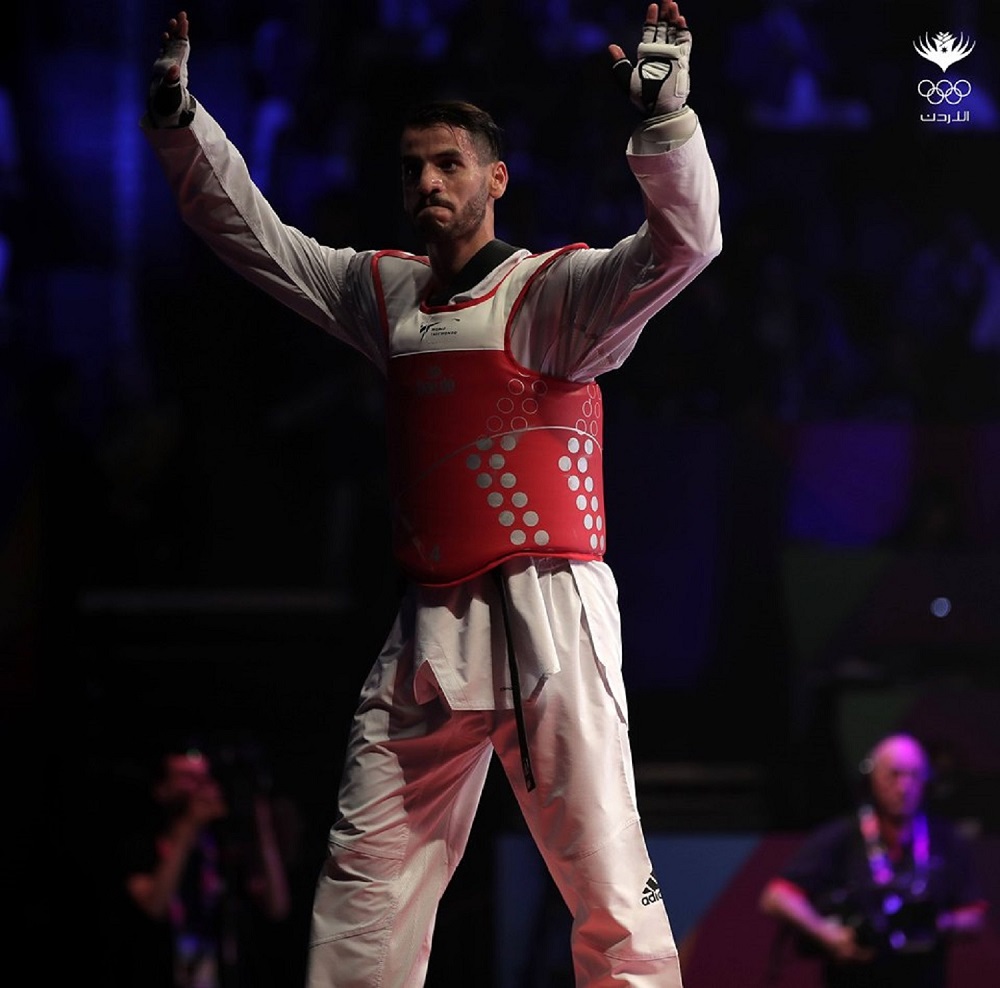 لاعب التايكواندو أحمد أبو غوش. (اللجنة الأولمبية الأردنية)