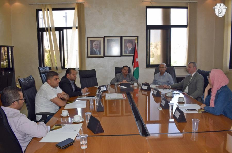 اجتماع اللجنة الطبية التابعة للاتحاد الأردني لكرة القدم. الاتحاد الأردني لكرة القدم