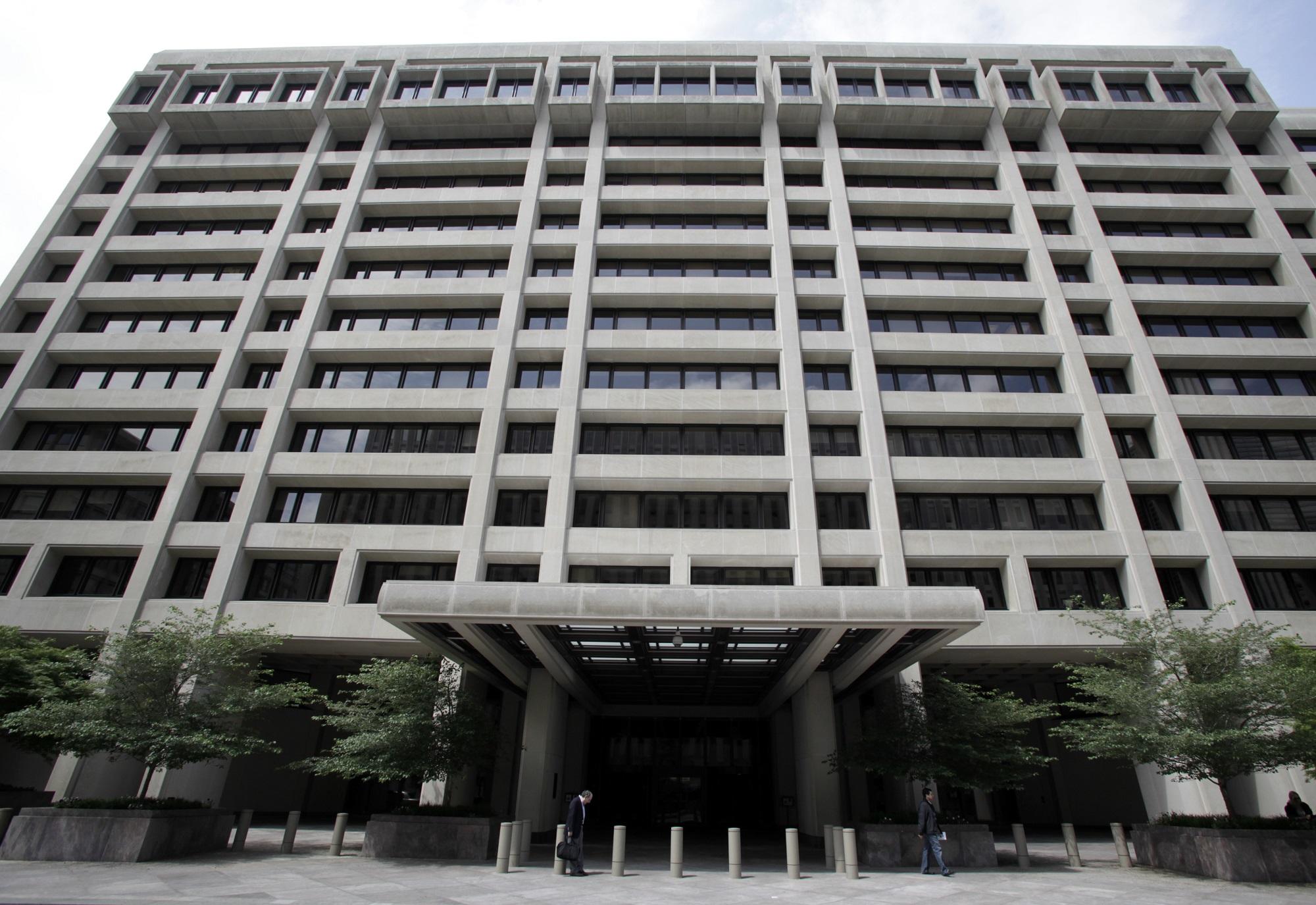 صورة أرشيفية لمبنى صندوق النقد الدولي في العاصمة الأميركية، واشنطن. (أ ف ب)