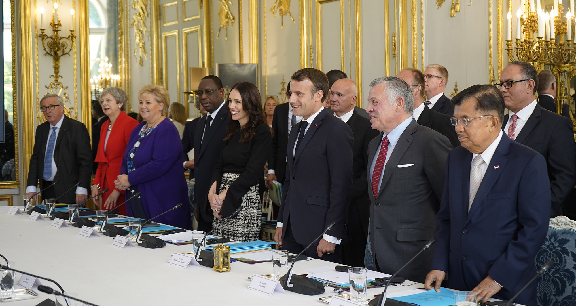 مشاركة جلالة الملك عبد الله الثاني في قمة "نداء كرايست شيرش" العالمية في العاصمة الفرنسية باريس، 15 مارس 2019. (الديوان الملكي الهاشمي)