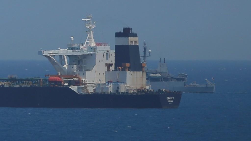 ناقلة النفط الإيرانية التي تحتجزها مشاة البحرية الملكية البريطانية في جبل طارق، 4 تموز/يوليو 2019. رويترز 