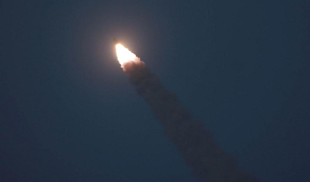 إطلاق صاروخ كوري شمالي من غرب البلاد، 6 آب/أغسطس. (أ ف ب)
