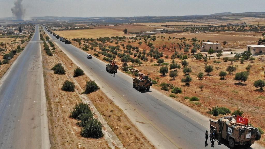 قوات عسكرية تركية في شمال سوريا. (أ ف ب)