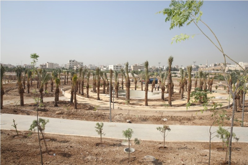 مشروع حدائق الملك عبدالله الثاني في المقابلين. (أمانة عمّان الكبرى)