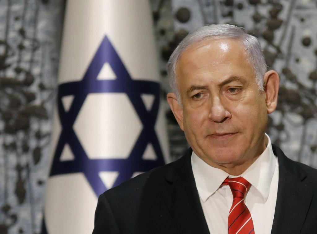 رئيس الوزراء الإسرائيلي بنيامين نتنياهو يتحدث خلال مؤتمر صحفي في القدس. 25 سبتمبر 2019. (أ ف ب )