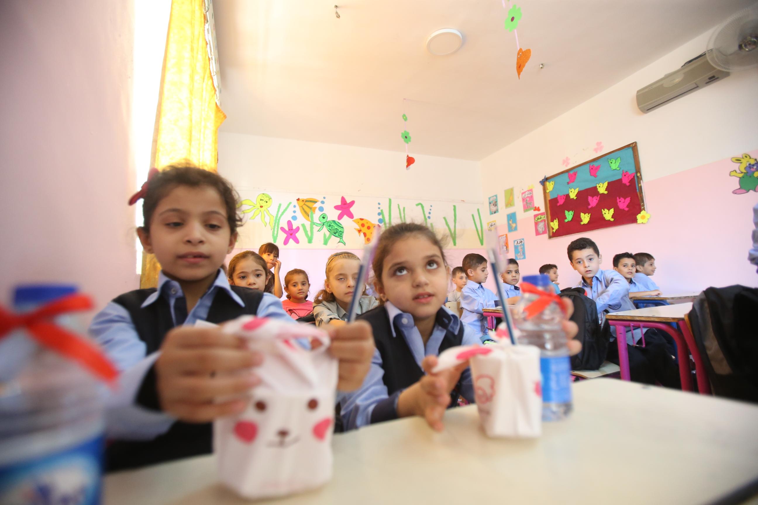 طلاب في مدرسة ابتدائية في عمّان. (صلاح ملكاوي/ المملكة)