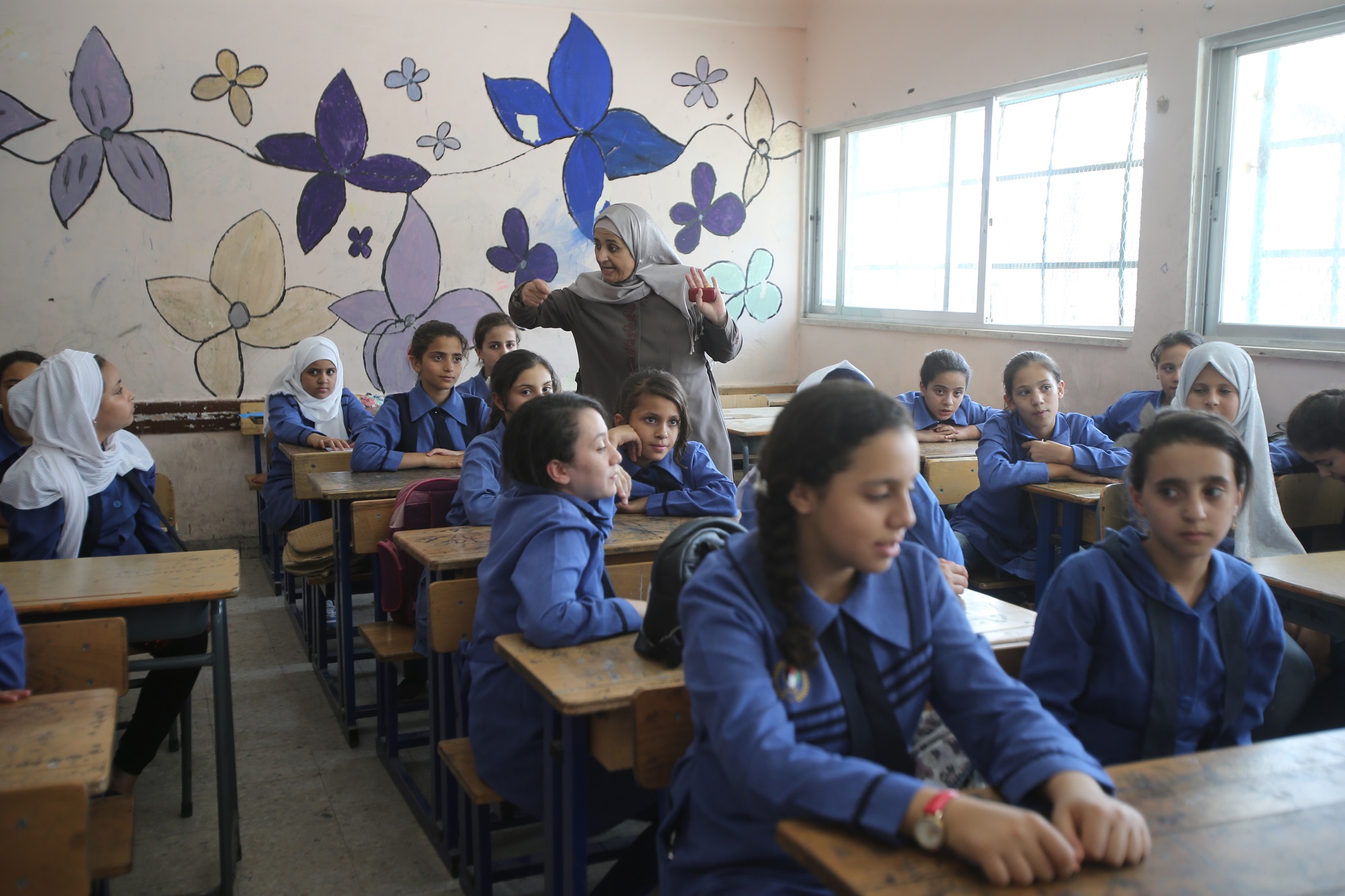 مدرسة في الأردن تابعة لوكالة الأمم المتحدة لغوث وتشغيل اللاجئين الفلسطينيين "أونروا". (صلاح ملكاوي/ المملكة)
