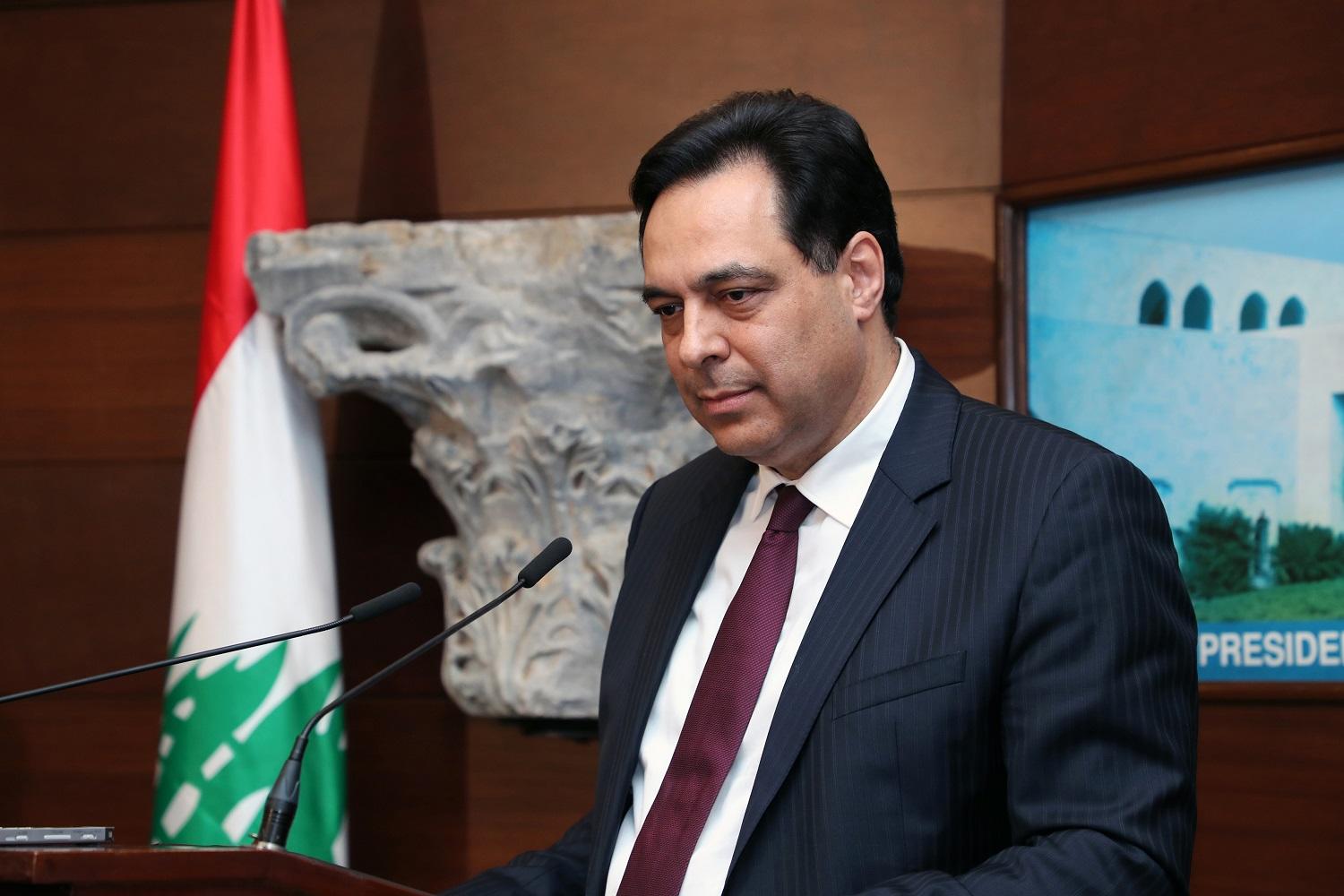 رئيس الحكومة اللبناني الجديد حسان دياب. (أ ف ب)