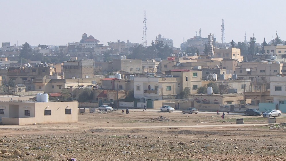 منظر عام لمنطقة في مركز محافظة المفرق. (المملكة)
