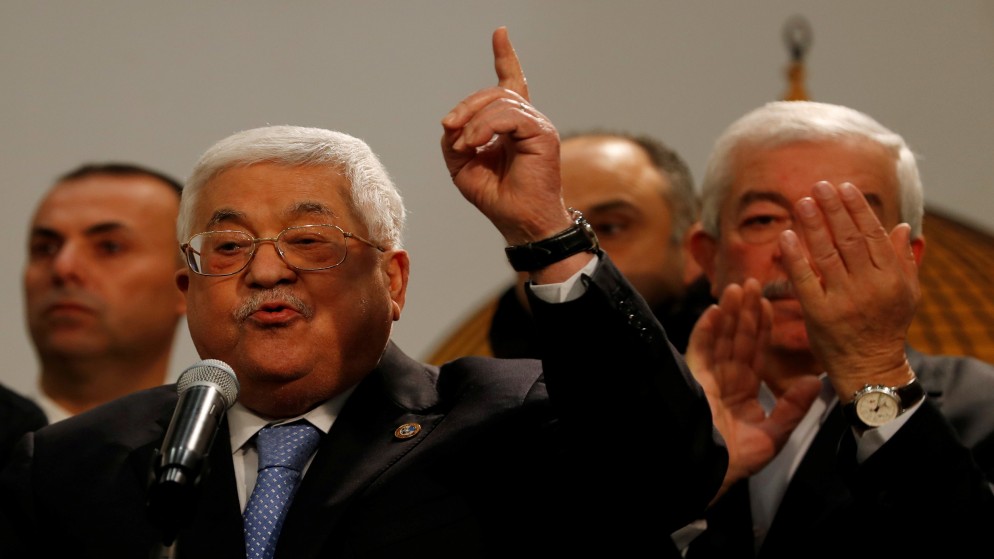 الرئيس الفلسطيني محمود عباس، 31 كانون الأول/ديسمبر 2019. (رويترز)