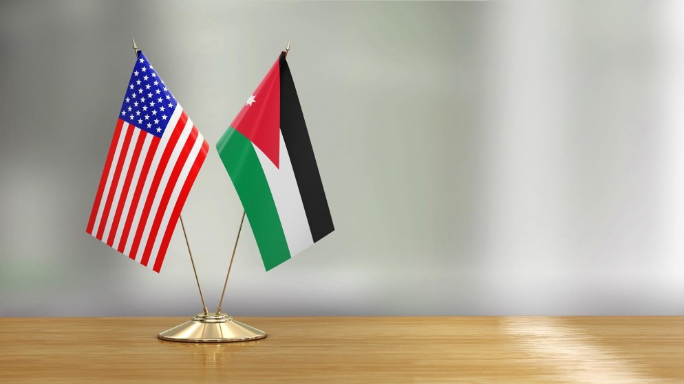 علما الأردن والولايات المتحدة الأميركية. (shutterstock) 