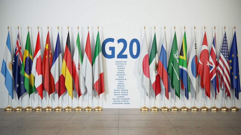 أعلام أعضاء مجموعة العشرين.(shutterstock)