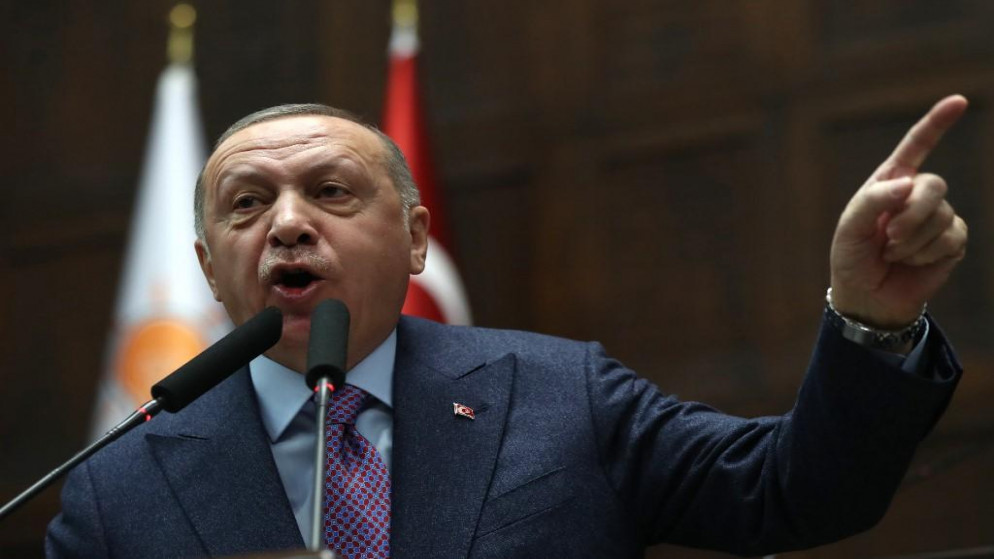 الرئيس التركي رجب طيب أردوغان، 19 شباط/فبراير 2020. (أ ف ب)