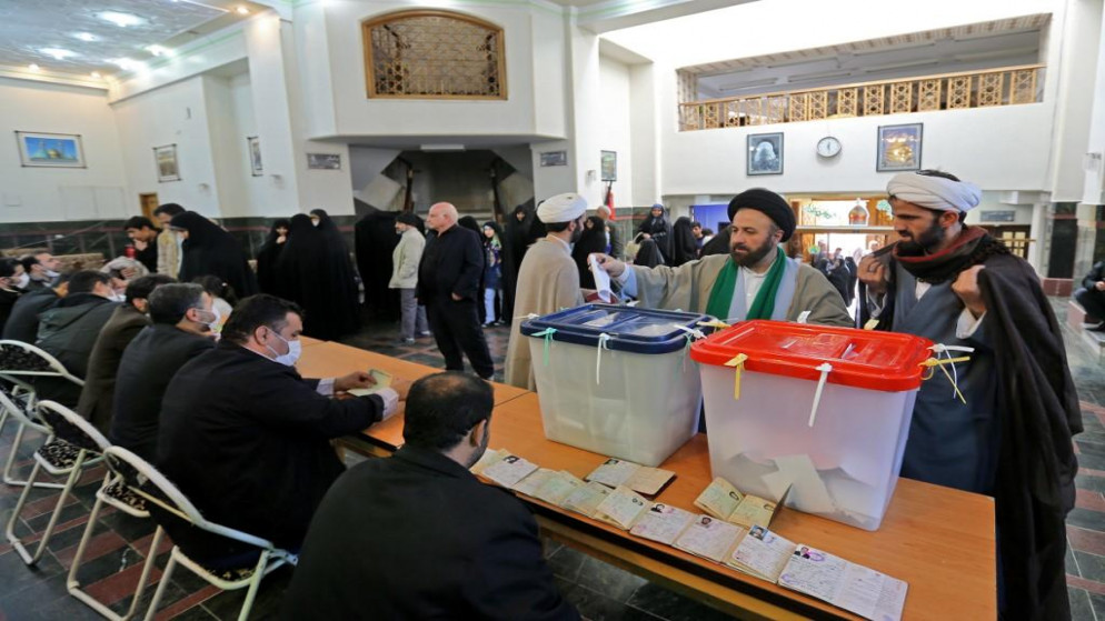 الانتخابات البرلمانية في جنوبي طهران في إيران. 21/20/2020. (عطا كينير/ أ ف ب)