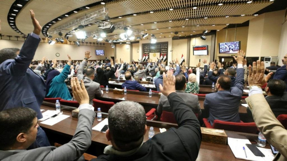 تصويت سابق لمجلس النواب العراقي على منح الثقة للحكومة. (أ ف ب)