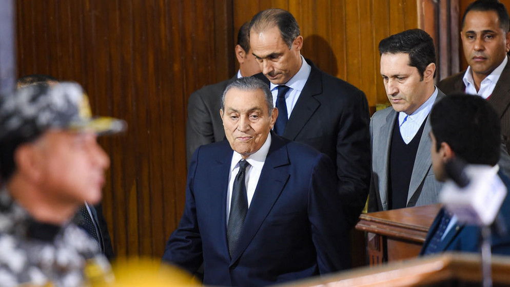 الرئيس المصري الأسبق محمد حسني مبارك 26 كانون الأول/ديسمبر 2018. (محمد الشاهد/ أ ف ب)