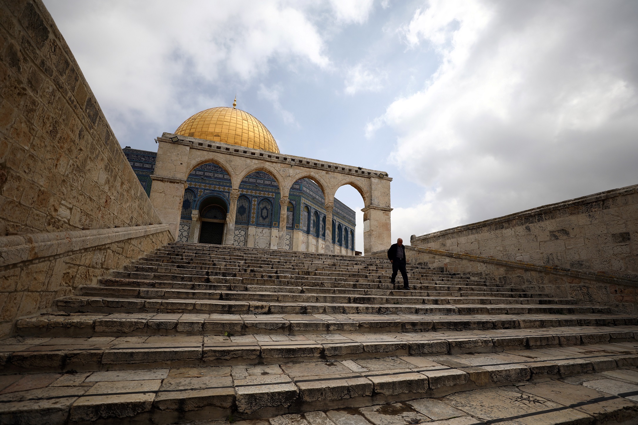 حرم المسجد الأقصى في القدس المحتلة، 15 آذار/مارس 2020. (رويترز)