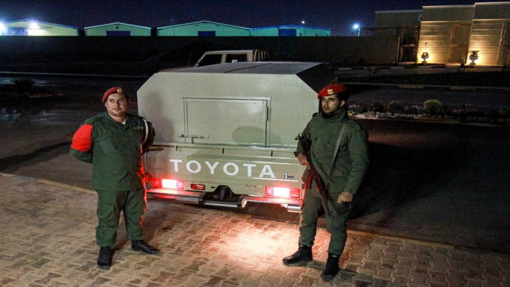 شرطة عسكرية موالية لحفتر في محيط العاصمة طرابلس، 5 مايو 2020. (أ ف ب)