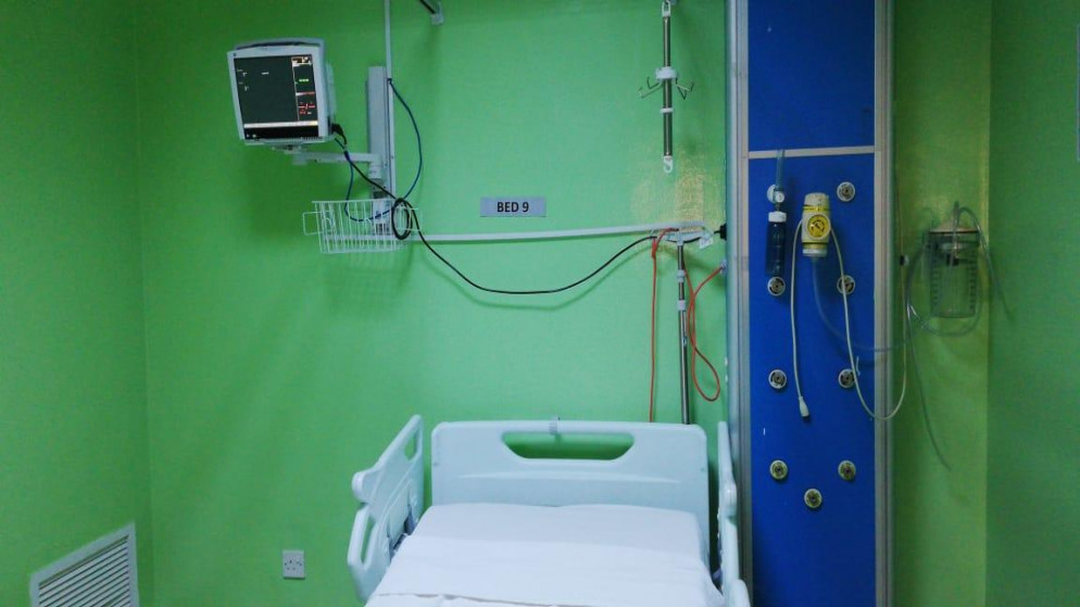 غرفة عزل صحي في مستشفى جرش الحكومي. (المملكة)
