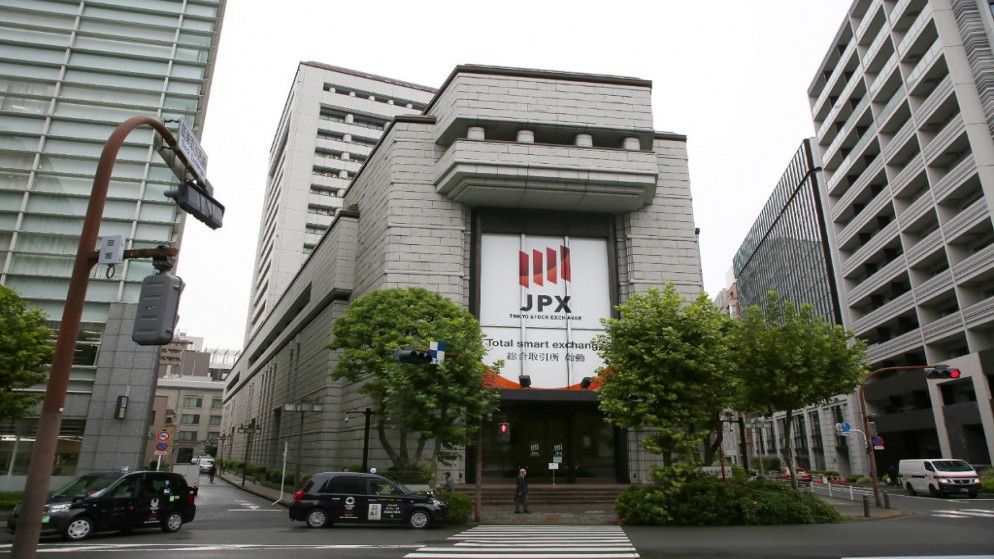 مبنى بورصة طوكيو في اليابان. 01/10/2020. (أ ف ب)