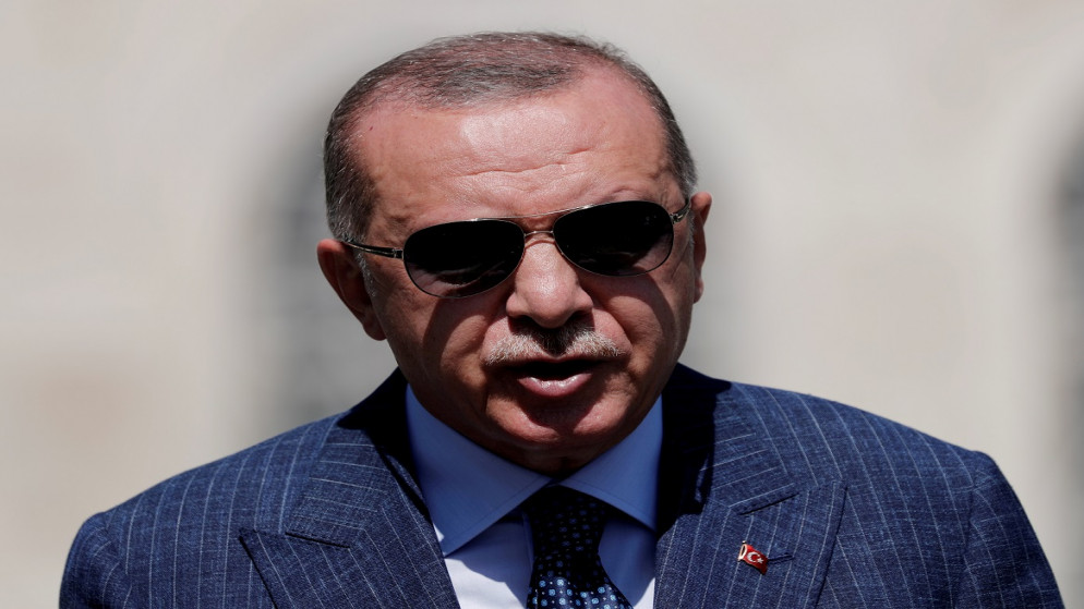الرئيس التركي رجب طيب أردوغان في إسطنبول. 7 آب/أغسطس 2020. (رويترز)