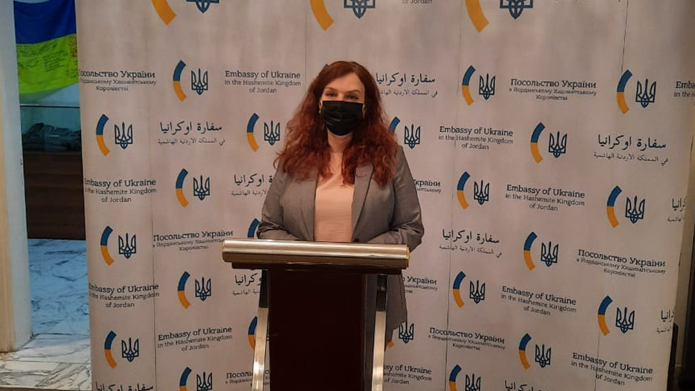 السفيرة الأوكرانية في الأردن ميروسلافا شيرباتيوك. (المملكة)