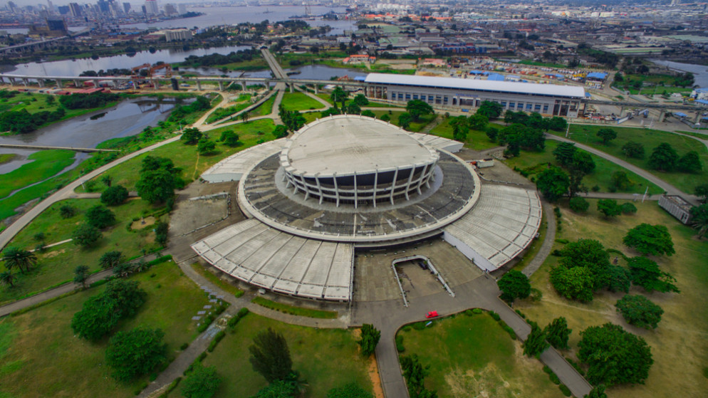 منظر جوي لمسرح لاغوس الوطني في نيجيريا. (shutterstock)