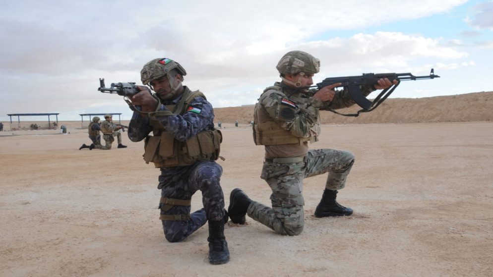 من مشاركة الأردن في التدريب المشترك "سيف العرب" في قاعدة محمد نجيب العسكرية في مصر. (القوات المسلحة الأردنية)