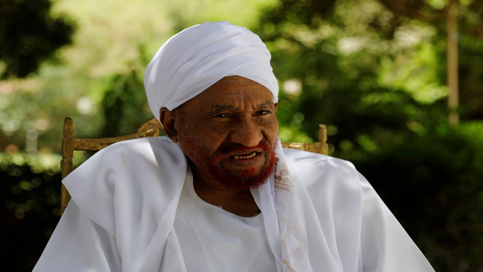 زعيم حزب الأمة السوداني المعارض الصادق المهدي، 26/11/2020. (رويترز)