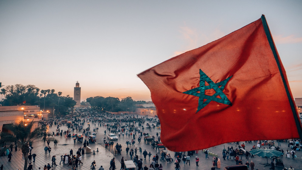 العلم المغربي في مدينة مراكش. (shutterstock)