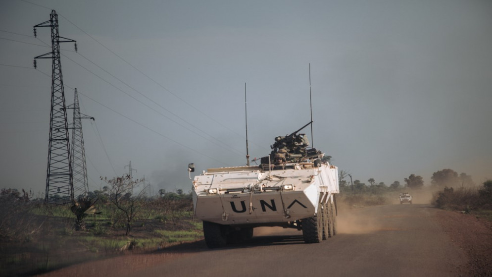 قوات حفظ السلام الأممية في جمهورية إفريقيا الوسطى. (أ ف ب)