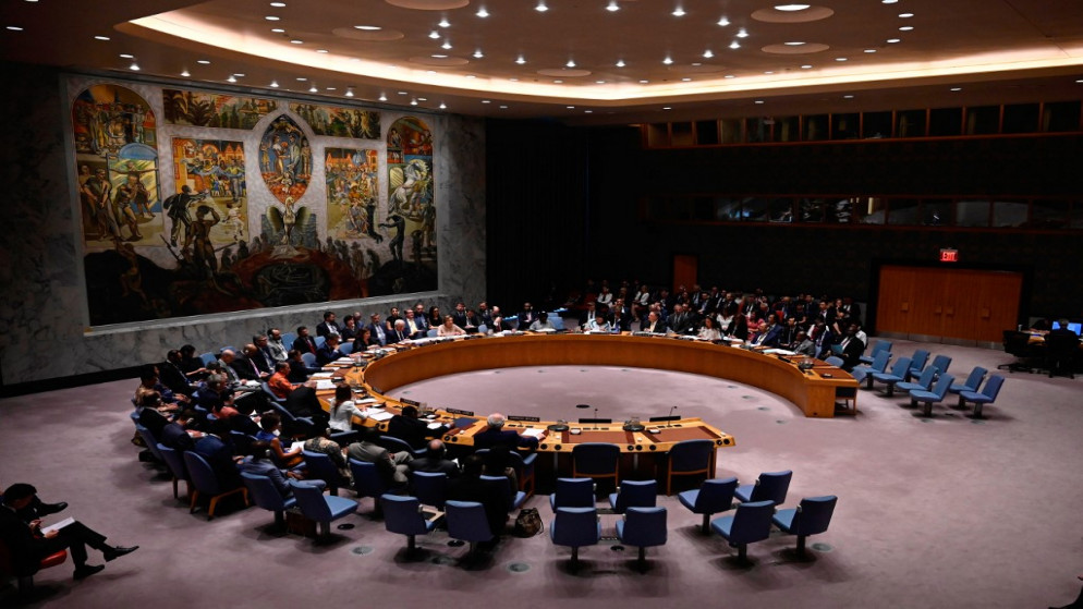 جلسة لمجلس الأمن الدولي. (أ ف ب)